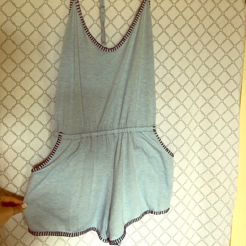 Dillard’s Lucky Brand Summer Sky Blue Romper🥰
